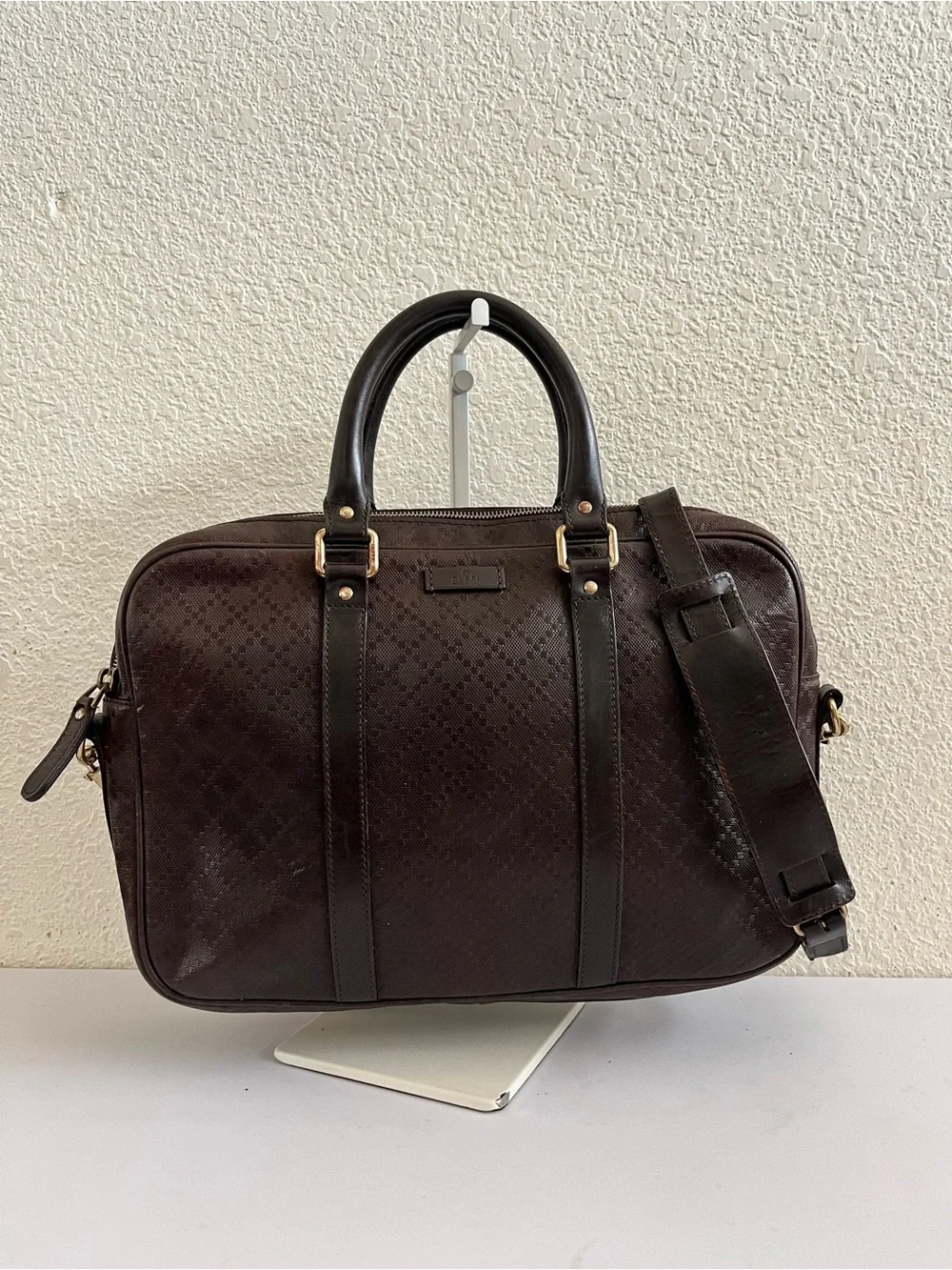 Gucci leather briefcase